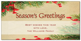 Christmas Season's Greetings Holiday Mistletoe Cards  8